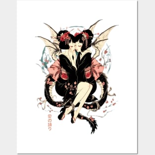 Two Geishas Kissing Graphic T-Shirt 22 Posters and Art